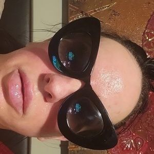 Black Oversized Cat Eye Sunglasses